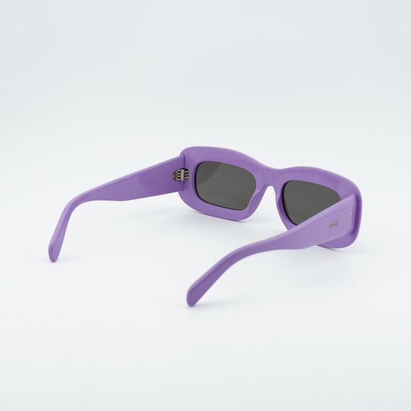 Celine CL40294I 78A Sunglasses Shiny Purple Rectangle Frame, Grey Lenses main image 6